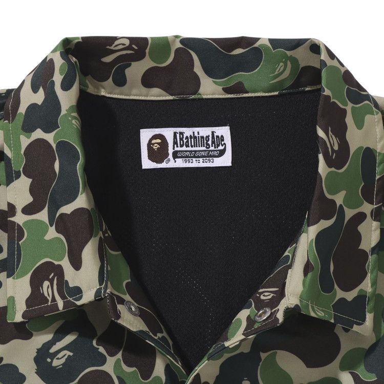 Bape Abc Camo Nyc Logo Coach Jacket Green