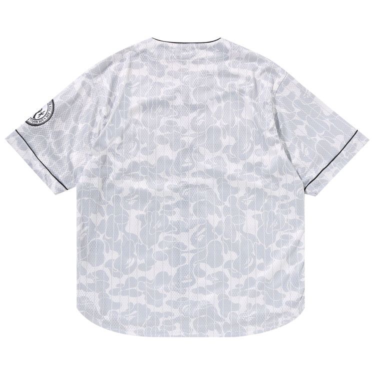 Bape Camo Stripe Baseball Shirt 'grey'