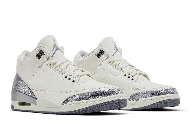 Wmns Air Jordan 3 RETRO 'sail Metallic Silver'