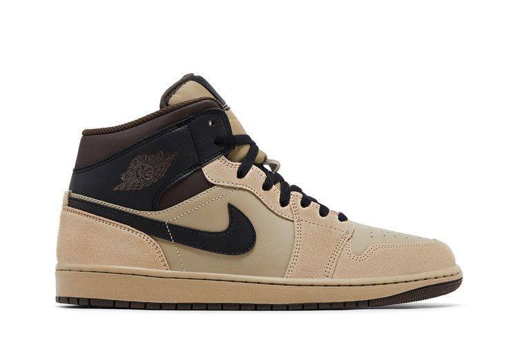 Jordan 1 Mid Khaki Baroque Brown - Thumbnail 2