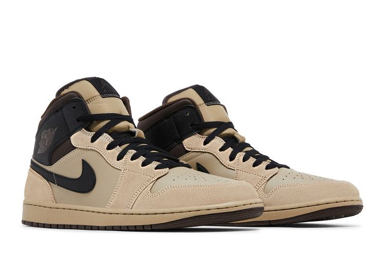 Air Jordan 1 Mid Khaki Black
