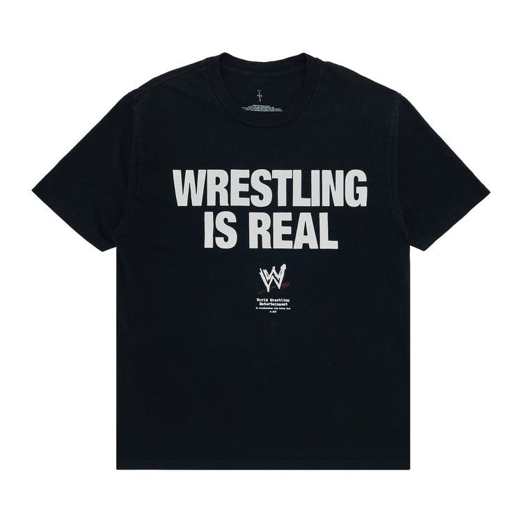 Cactus Jack By Travis Scott Wrestling Is Real Real Tee 'black'