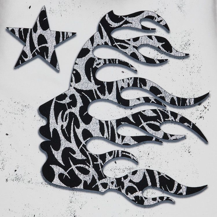 Hellstar Thorn Glitter T-Shirt Dirty White