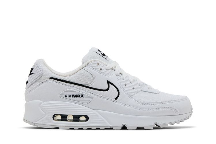 Nike Air Max 90 White Black Outlined Swoosh — foto 2