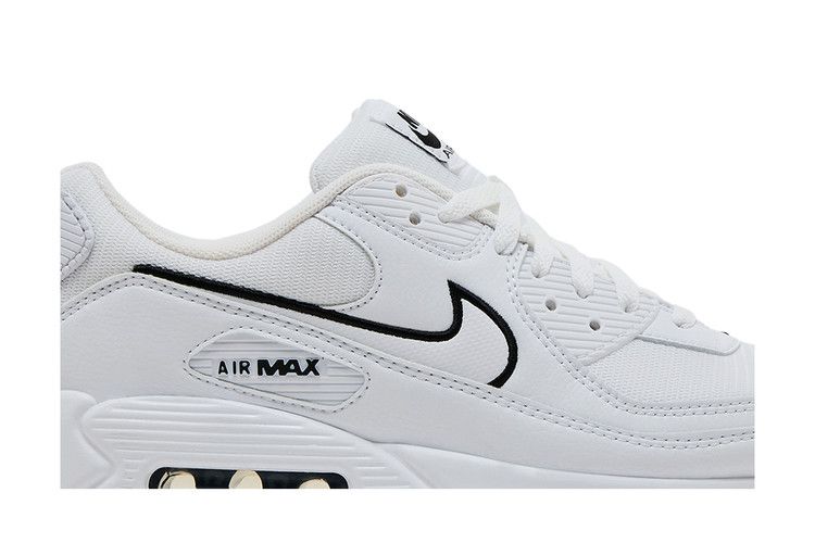 Nike Air Max 90 White Black Outlined Swoosh — foto 3
