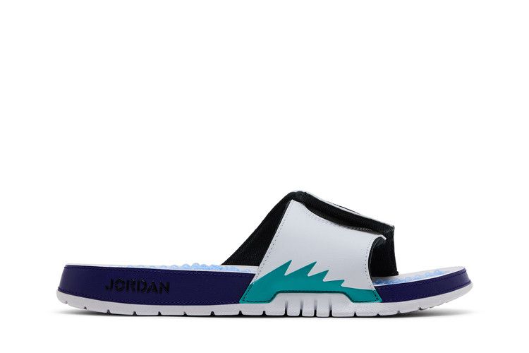 Jordan Hydro 5 Retro Slide White New Emerald Grape Ice Black