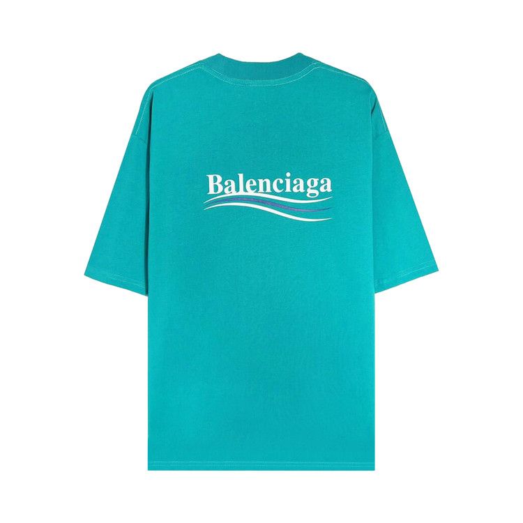 Balenciaga Political Campaign T-Shirt Lake Green