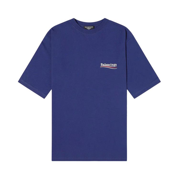 Balenciaga Political Campaign T-Shirt Pacific Blue