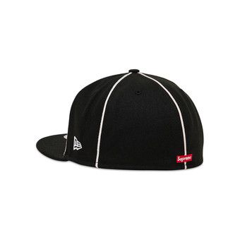 Supreme x New Era Piping Script Logo Cap Black - SS25 - US