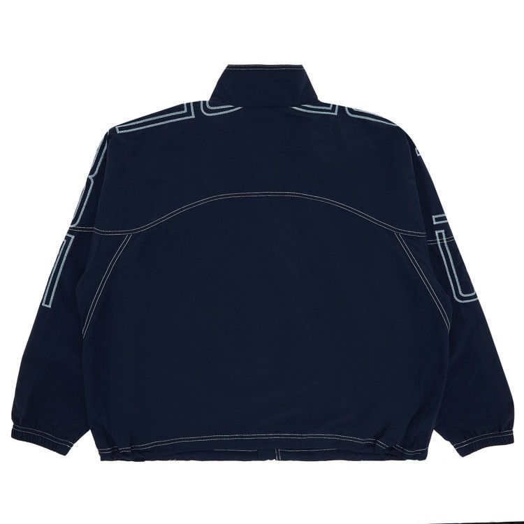 Buy Supreme Spellout Embroidered Track Jacket 'Navy