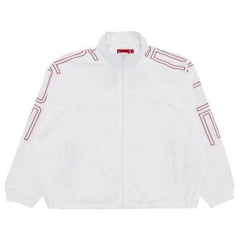 Buy Supreme Spellout Embroidered Track Jacket 'White' - SS25J69