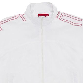 Buy Supreme Spellout Embroidered Track Jacket 'White