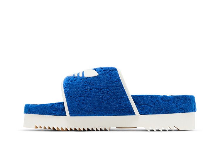 Buy Adidas x Gucci GG Platform Sandal 'Blue Cotton Sponge