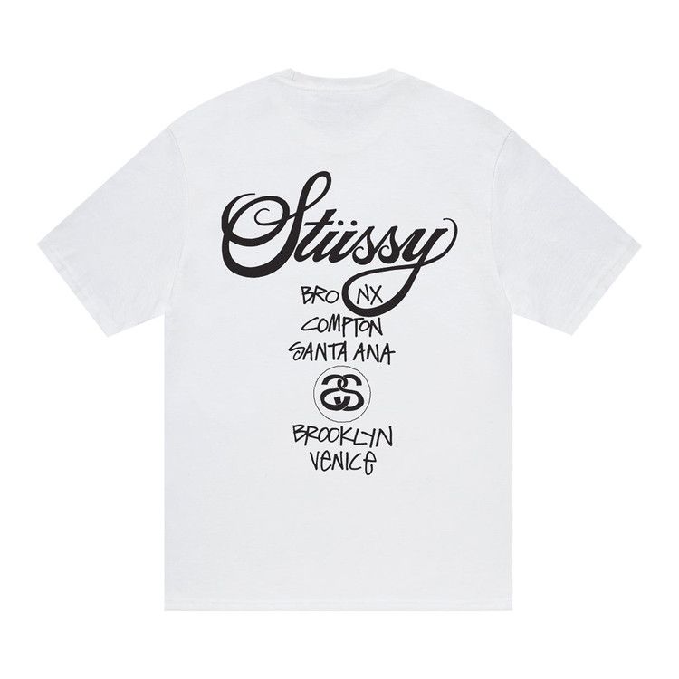Buy Stussy World Tour Tee 'White' - 3903860 WHIT | GOAT