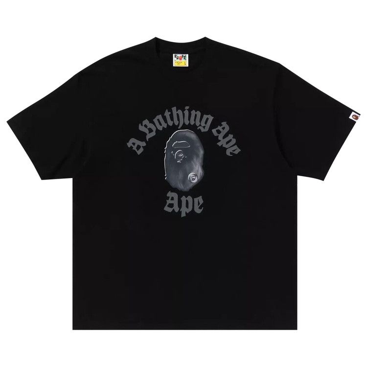 Bape Gothic College Relaxed Fit T-Shirt Black