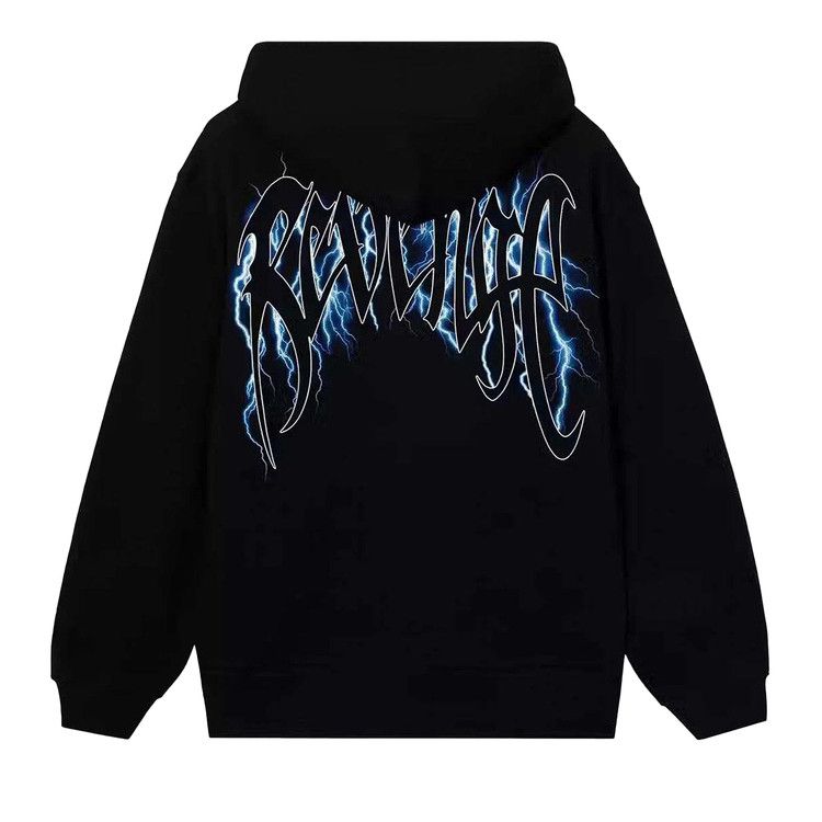 Revenge Blue Lightning Arch Logo Hoodie 'black'
