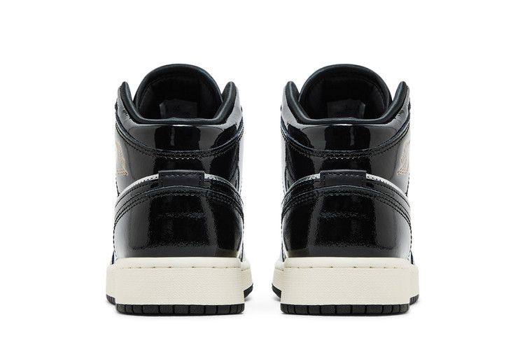 Air Jordan 1 Mid SE Gs Black Metallic Silver