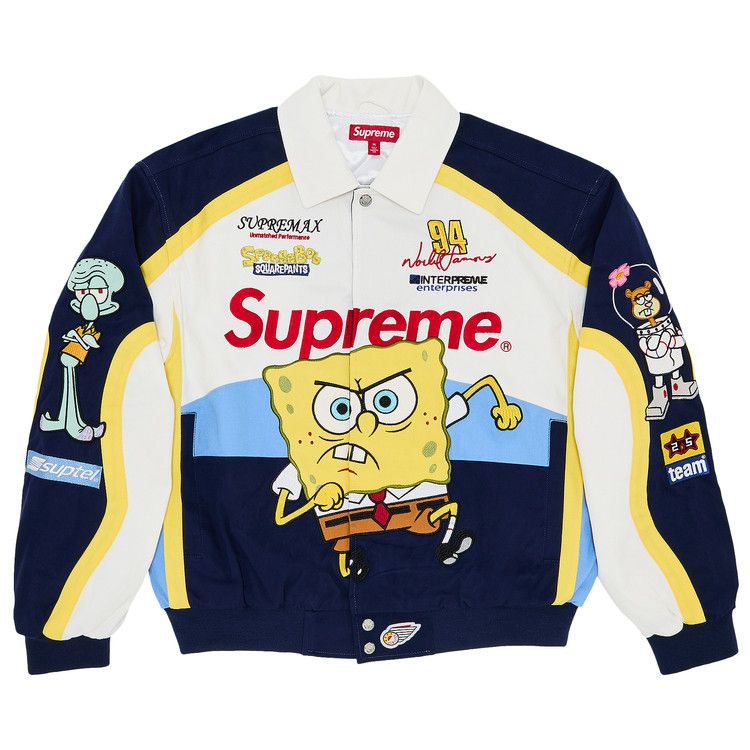 Supreme x SpongeBob Jeff Hamilton 黒 Supreme x SpongeBob SquarePants Jeff Hamilton Racing Jacket