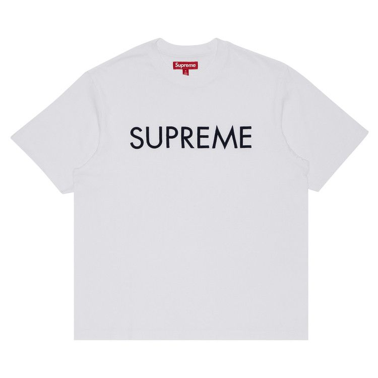 【Supreme】 White Short Sleeve Top★Grey★24FW★ Supreme Overprint Small Box S S Top (SS24) - $88