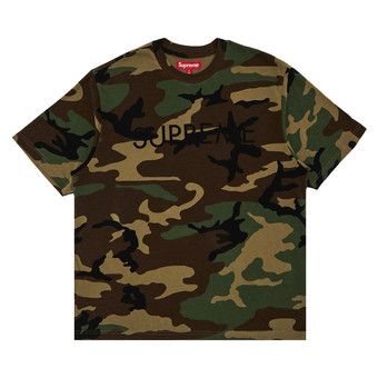 Buy Supreme Capital Short-Sleeve Top 'Woodland Camo' - SS25KN90