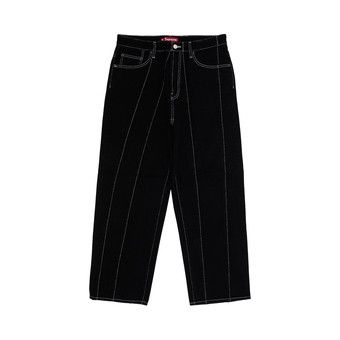 Buy Supreme Paneled Stripe Baggy Jean 'Black' - SS25P71 BLACK | GOAT