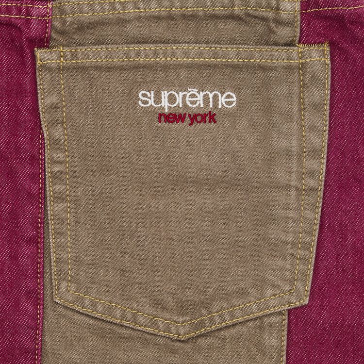 Buy Supreme Paneled Stripe Baggy Jean 'Red' - SS25P71 RED | GOAT