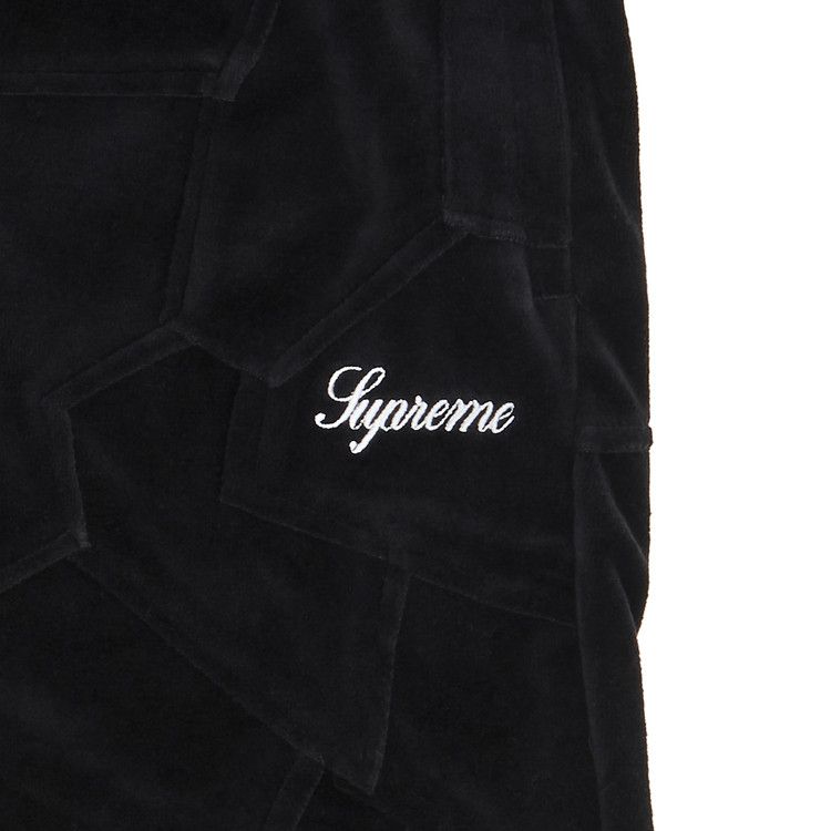 Supreme Patchwork Velour Short S 黒Black Supreme Patchwork Velour Short (SS25) - $138