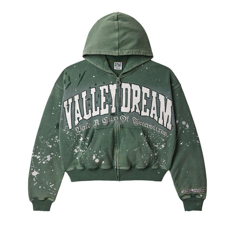 Buy Vale Forever Paint Zip Up Hoodie 'Pine' - VALE 04 007