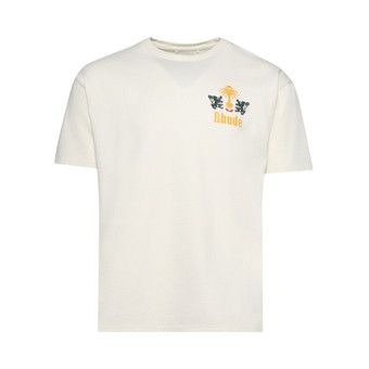 Tシャツ・カットソー RHUDE Men T-shirt White RHPS25TT09012 0241 Buy Rhude Tabaco Tee 'Vintage White' - SS25TT090120241 | GOAT
