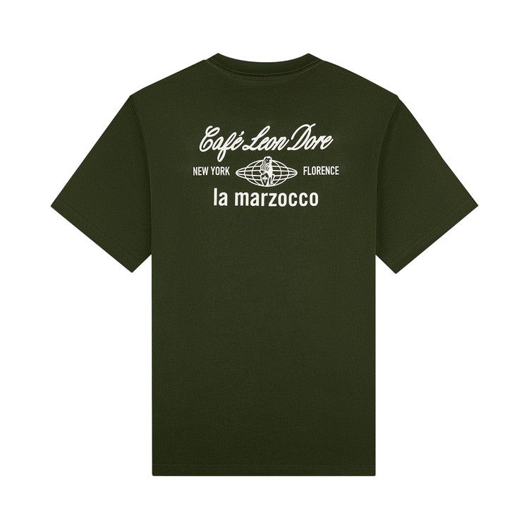 Aimé Leon Dore Café Leon Dore La Marzocco T-Shirt Kombu Green