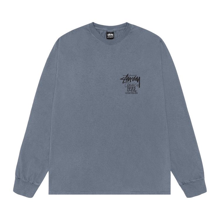 Stussy Classic Gear Long-Sleeve Tee Pigment Dyed 'navy'