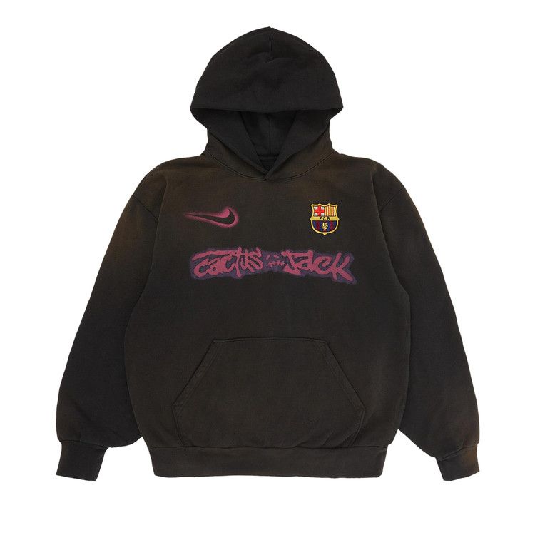 Nike Fc Barcelona X Cactus Jack Spray Logo Hoodie Blue
