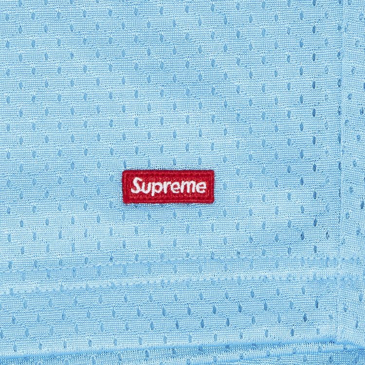 Supreme Small Box Baggy Mesh Shorts Cyan