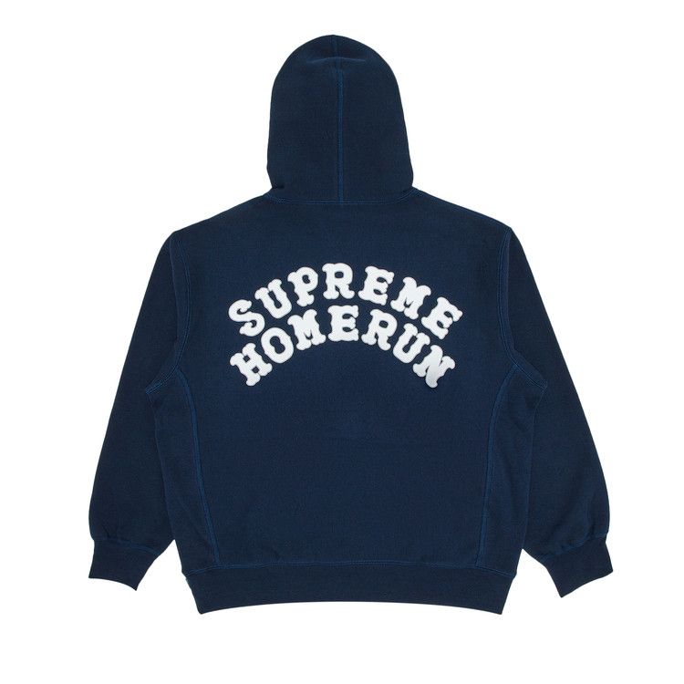 【Supreme】On God Hooded Sweatshirt★Navy★24FW★ Buy Supreme Big Logo Zip Up Hooded Sweatshirt 'Navy
