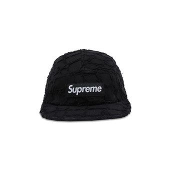 Buy Supreme Frayed Croc Denim Camp Cap 'Black' - SS25H5