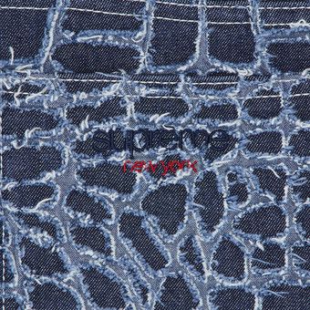 Buy Supreme Frayed Croc Baggy Denim Short 'Indigo