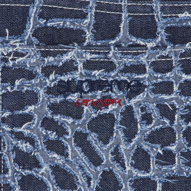 Buy Supreme Frayed Croc Baggy Denim Short 'Indigo' - SS25SH25