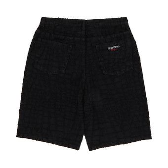 Buy Supreme Frayed Croc Baggy Denim Short 'Black' - SS25SH25