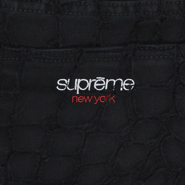 Buy Supreme Frayed Croc Baggy Denim Short 'Black' - SS25SH25 BLACK