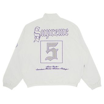 Buy Supreme Old English Track Jacket 'White' - SS25J32 WHITE | GOAT