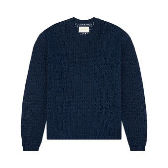 トップス Checkered Crewneck Sweater indigo aime Buy Aimé Leon Dore Checkered Crewneck Sweater 'Indigo' - SS25KS011