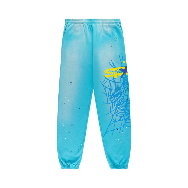 Sp5der Heavy Web Sweatpant Cyan