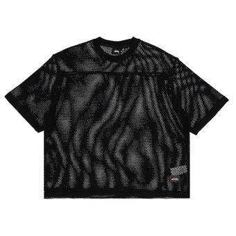 トップス STUSSY 23ss Cotton Mesh Crew Tee Black M men's STUSSY Used STUSSY 23ss Cotton Mesh S S Crew Tee Black