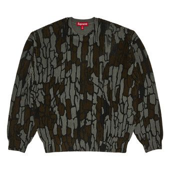 トップス SUPREME 22AW Trebark Camo Sweater Supreme Trebark Camo Sweater (FW22) - $158