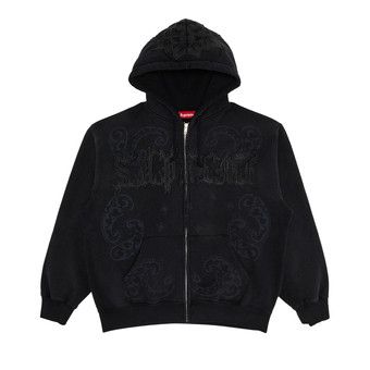 Supreme Leather Applique Zip Up Hooded Sweatshirt レザー Spring/Summer 2025 Preview – Supreme