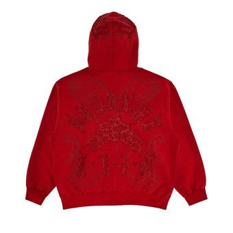 トップス Supreme Leather Applique Zip Up hoodie Supreme Leather Applique Zip Up Hooded Sweatshirt Black