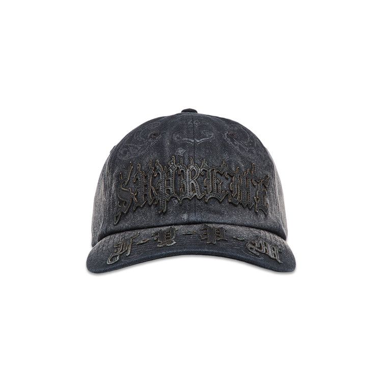 Achetez des Supreme Leather Appliqué 6-Panel 'Black