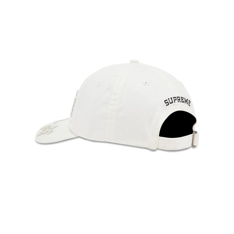 Buy Supreme Leather Appliqué 6-Panel 'White' - SS25H118