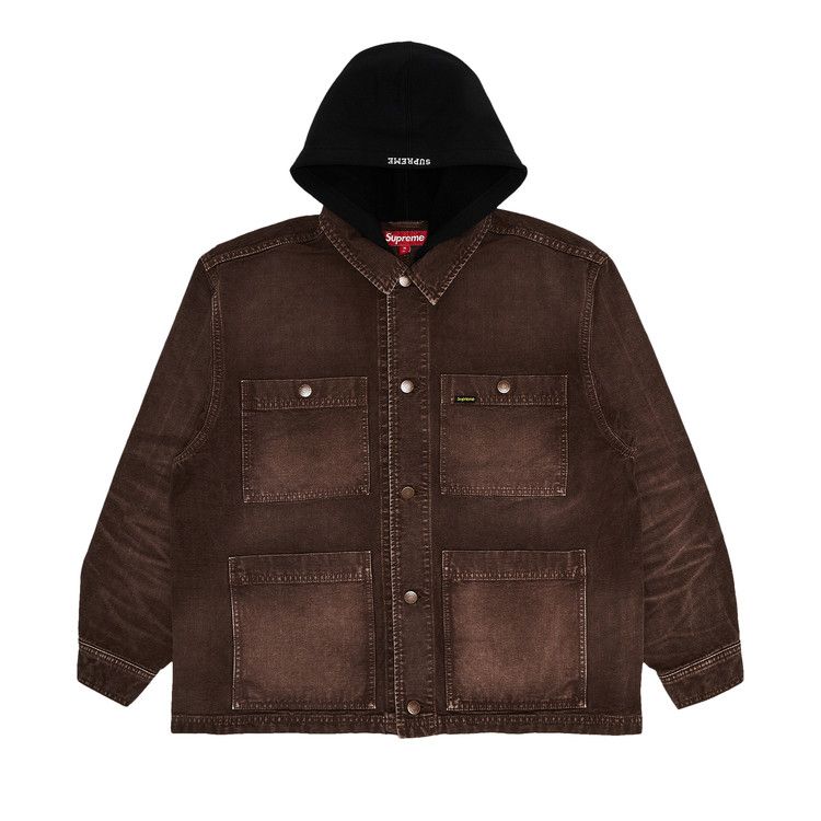Buy Supreme Worn Hooded Chore Coat 'Brown' - SS25J83 BROWN | GOAT