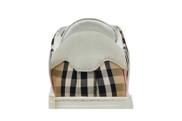 Burberry Check Panelled Sneakers Natural White Archive Beige